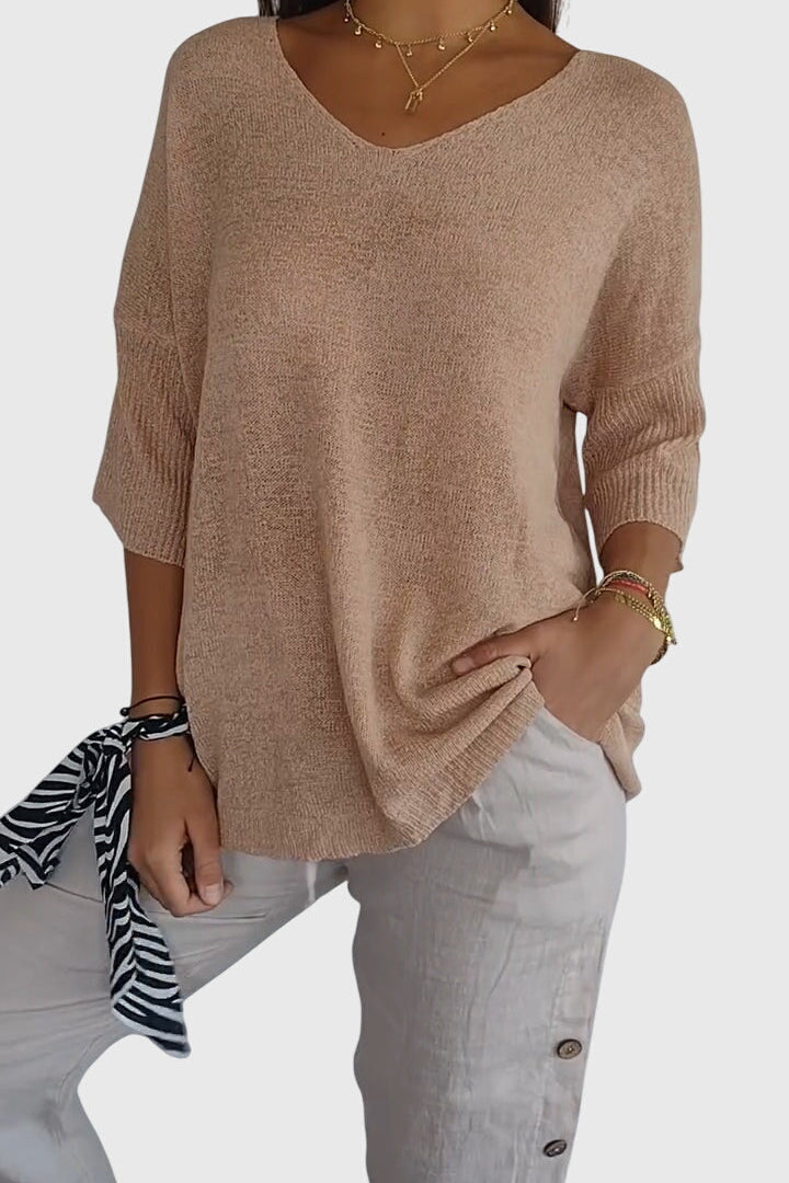 Cassandra™ | Elegancki Top z Dekoltem w Serek