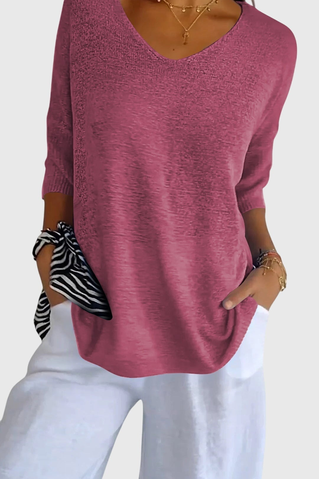 Cassandra™ | Elegancki Top z Dekoltem w Serek