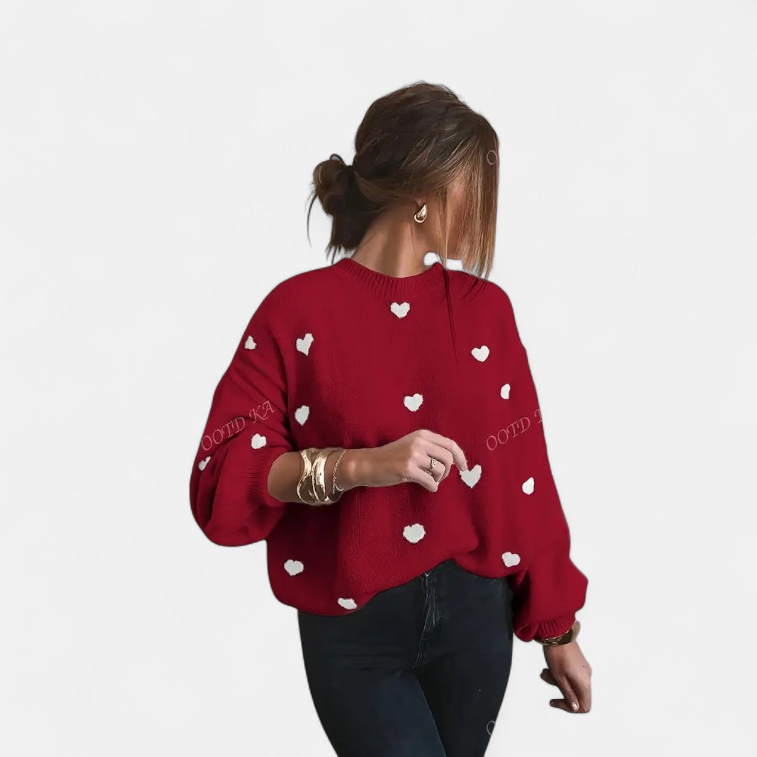 Sweter z Wełny Isla Hearts