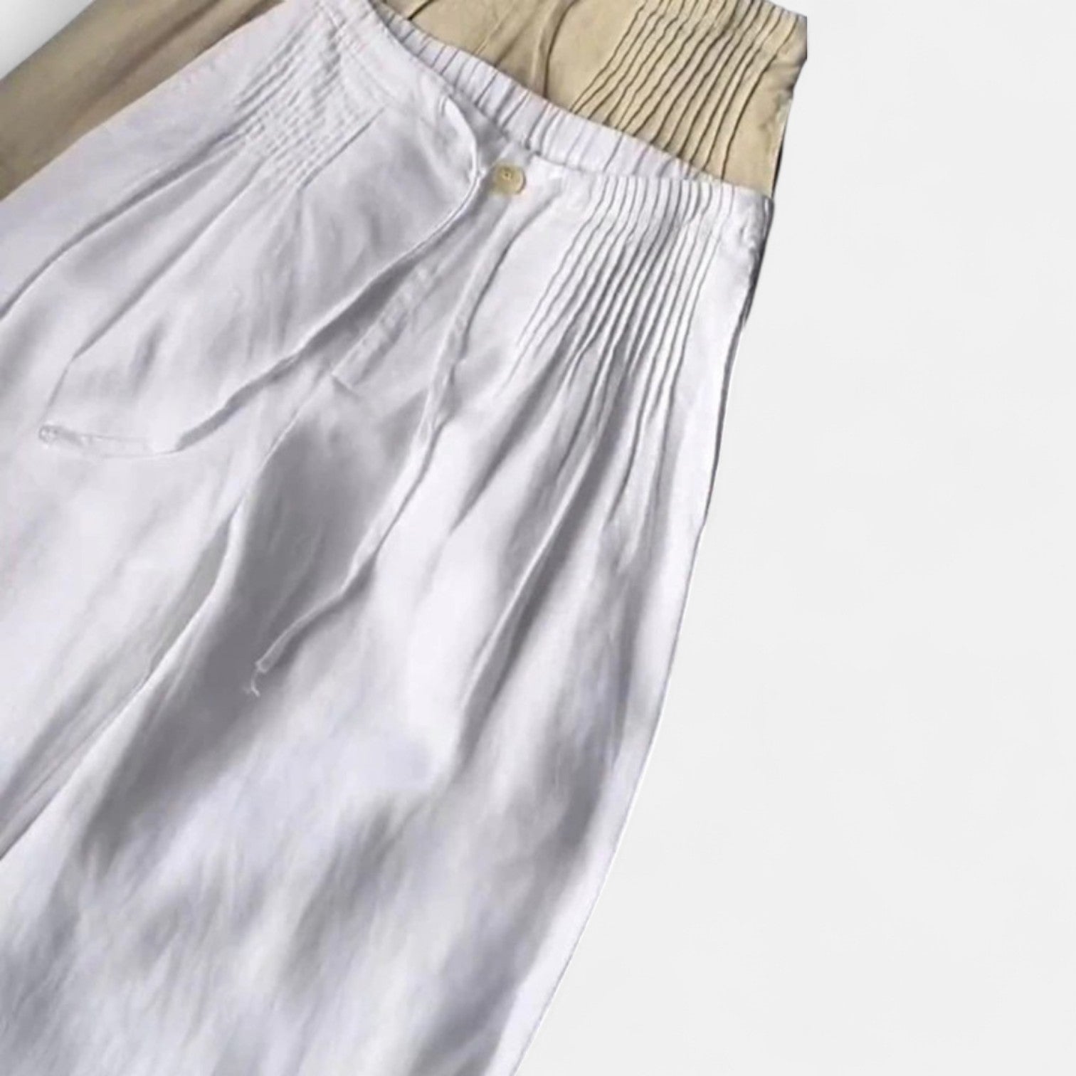 Camille | Spodnie z szerokimi nogawkami z mieszanki bawełny i lnu