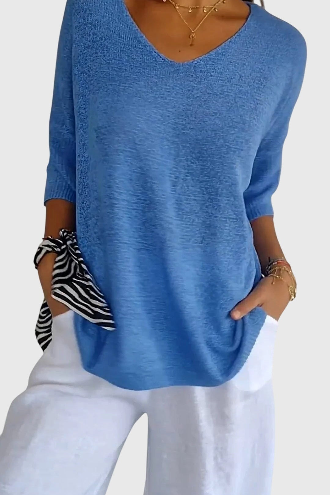 Cassandra™ | Elegancki Top z Dekoltem w Serek