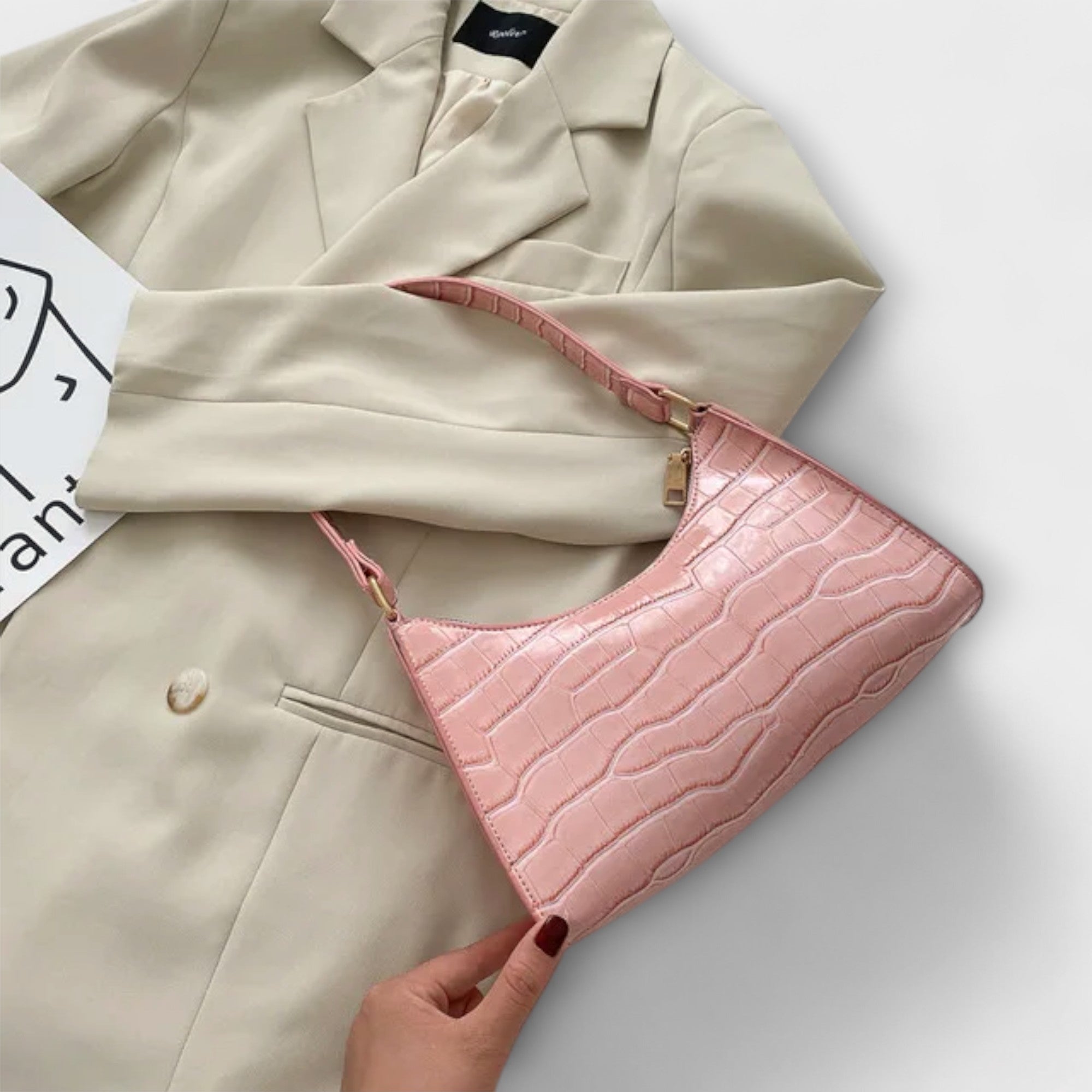 Olivia - Błyszcząca Torba Skórzana